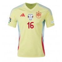 Spain Rodri Hernandez #16 Replica Away Shirt Euro 2024 Short Sleeve